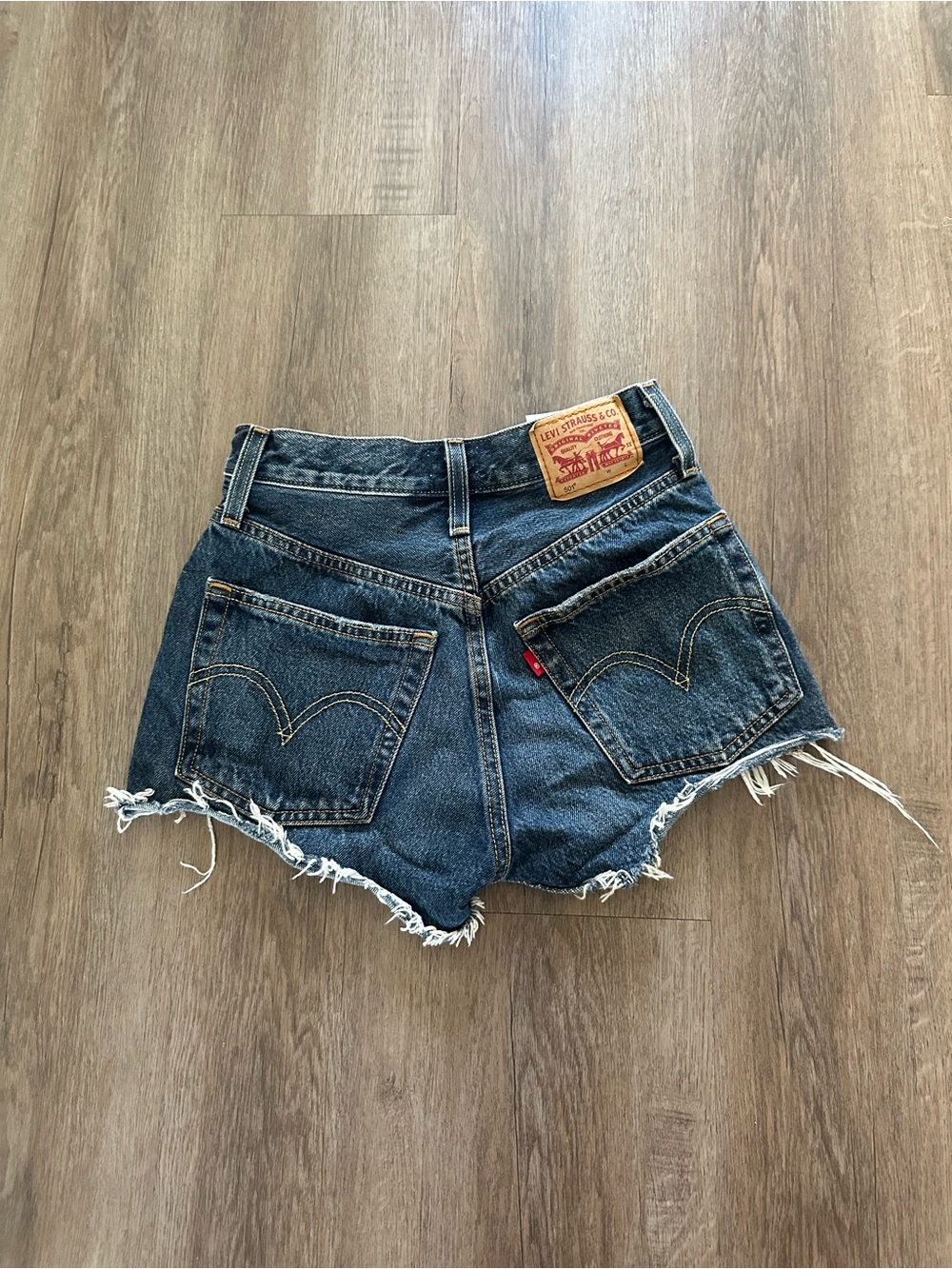 Levi's 501 Women's Dark Blue Denim Cutoff Shorts